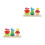 2Conjuntos Brinquedo Educativo Blocos De Cores Variadas 6