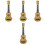 4 Pezzi Mini Strumenti Musicali Imitazione Ukulele 4 Corde 44 Cm 4