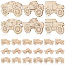 90 Pezzi In Legno Camioncini Auto Veicoli Da Colorare Per Feste