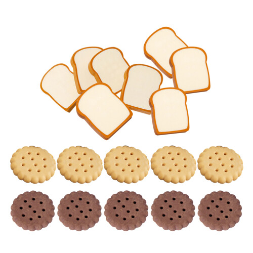 Conjunto De Borrachas De Torrada E Biscoito Comestíveis