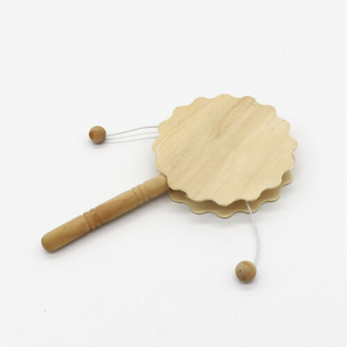 3Pz Raganella in Legno Grezzo Da Dipingere Creativo DIY 1