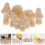 40 Pezzi In Legno Non Per Pittura Statue Vuote 11