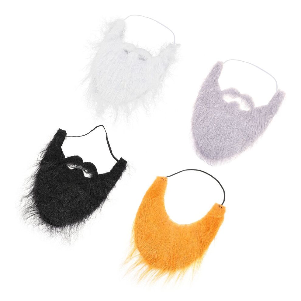 4 Sztuki Halloweenowe Falszywe Brody I WąSy Do Kostiumu-image