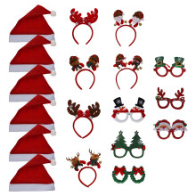 1Set Weihnachtliche Partydeko Brillen Und Haarreifen Aus Kunststoff