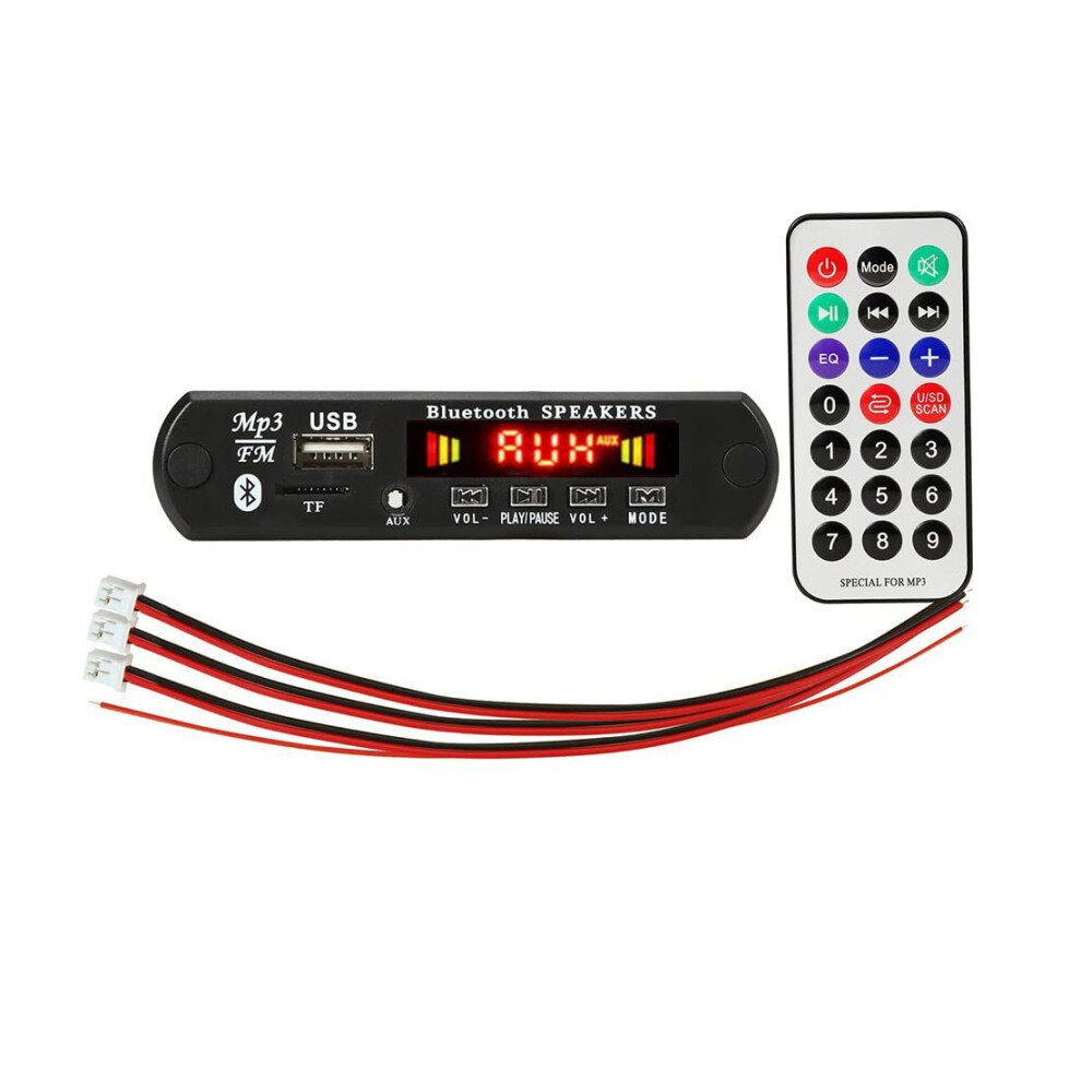 Dc 5V 2X3w 6W Amplifier Decoder Board Bluetooth V5.0 Car Mp3 Player Usb Recording Module Fm Aux Radio For Speaker 9339159550182