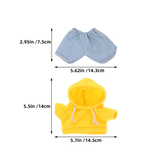1 Set Plüschbärenbekleidung: Strickjacke Mit Und Jeans 1