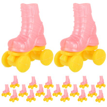 10Paren Roze Mini Plastic Rolschaatsen Voor DIY Huis Decoratie