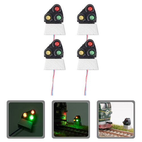 4Pcs Mini Luminous Traffic Signal Sand Table Decor Model 2