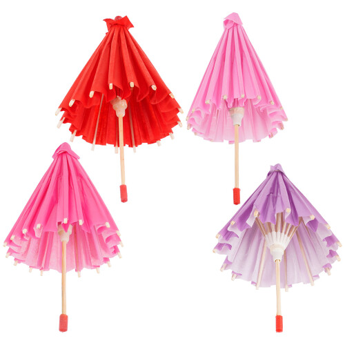 20 Pcs Mini Umbrella Hand Decor Bamboo Manual 2
