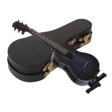 3 Pezzi Mini Chitarra In Legno Con E Custodia