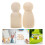 60 Pezzi Legno Non Finite 35mm Per Bambini Giocattoli 11