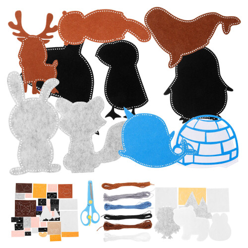 2 Sets Felt Animal Sewing Kit Interactive Diy Crafts 2