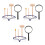 3 Set Mini Martello E Scalpello In Legno Per Bambini Pietre 9