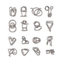 2 Sets Intelligence Unzipping Metal Wire Puzzles Trick Toy For Kids