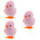 9 Pcs Plush Clockwork Chicks Walking Wind-Up Toys 9
