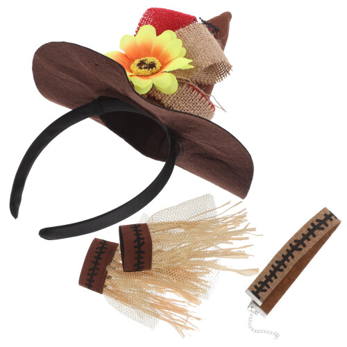Conjunto De De Espantalho Para Com Chapéu 2