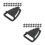 200Pcs Black Plastic Safety Chin Strap Buckle Replacement Clips 9