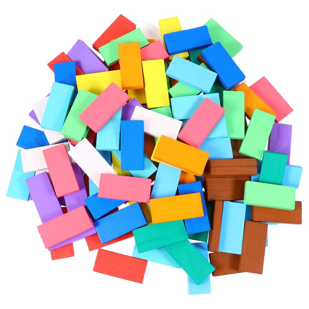 480 Sztuk 2 Zestawy Klocki Drewniane Domino Edukacyjna-image