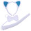 Conjunto De Orelhas De Para Cosplay Com E Cauda 1