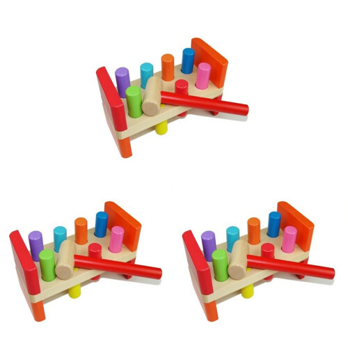 3Pcs Brinquedo Educativo Bancada De Martelar Para Crianças 1