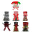 Christmas Tree Top Hat Ornament with-sequin red snowflake 2