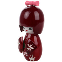 4Pcs Bonecas Japonesas De Madeira Com Quimono Para Decoração