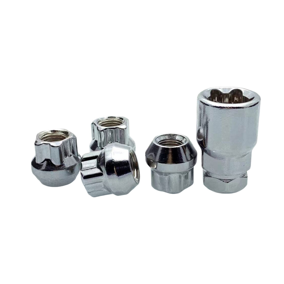 5Pcs Heavy Duty Vehicle Wheel Lock Nuts Anti Theft Lug-M12x1.5 7754000659203