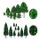110 Pezzi Set Miniatura Verdi Per Scenografia E Modellini 1