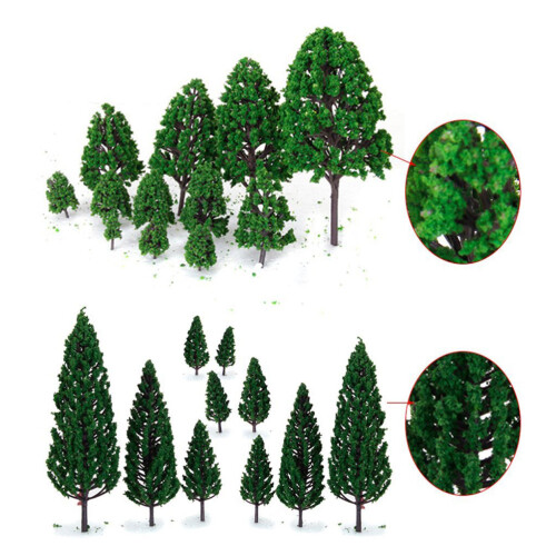 110 Pezzi Set Miniatura Verdi Per Scenografia E Modellini