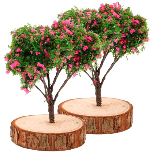 4 Unidades Mini Árvore Simulada Miniatura Decoração