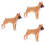 3 Unidades Artificial De Cachorro Pequeno Estátua 8