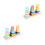 2 Set Torre Impilabile Bambini con e Stacker 8