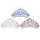 3Pcs Acessório Coroa Tiara Moda para Aniversário 3