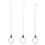 3Pcs Colar Com Portátil Decorativo Pingente 9