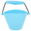 Balde Dobrável De Silicone Para E Brinquedos (Azul) 3