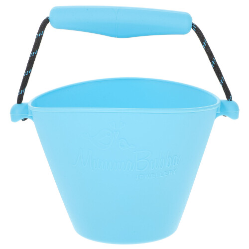 Balde Dobrável De Silicone Para E Brinquedos (Azul) 2