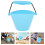 Balde Dobrável De Silicone Para E Brinquedos (Azul) 4