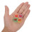 8 Mini Scatole In Resina A Forma Regalo Con 6