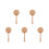 5Pcs Castanholas De Com Para Crianças Orff 7