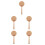5Pcs Castanholas De Com Para Crianças Orff 6