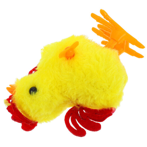 2Pcs Wind Up Jumping Chicken Plush Toy For Easter Egg Hunt And Party 2