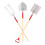 3Pcs Miniatura Ferramenta Jardinagem Rastelo 8