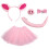 1Conjunto Tiara E Cauda Porquinho Rosa Para E 10