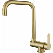 Kitchen Faucet Antique Brass, 360 Rotating Design Easy Installation Premium Ceramic Cartridge For Hotels, Apartments, Rvs, Homes, Minimalist Luxury
