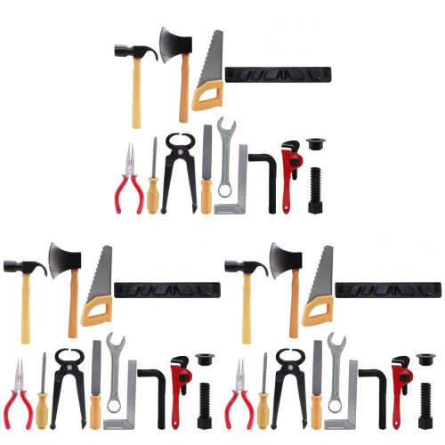 42Pcs Kids Pretend Toolbox Repair Tools Durable Assorted Color Playset 1