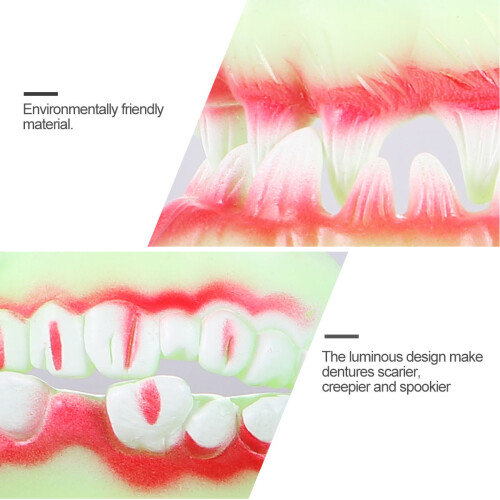 5Pcs Halloween Teeth Decor Zombie Dentures Party Prop 2