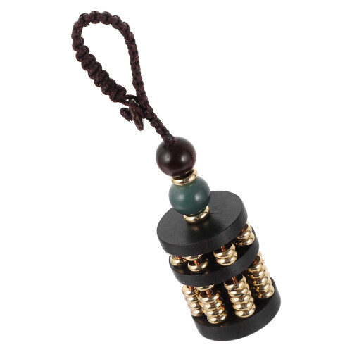 2Ud Colgante Negro Con Detalles De Madera