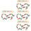 4 Sets Plastic Domino Set For Kids Educational Toy 6