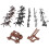 2 Sets Mini Soldier Figures Medieval Miniature People Figurines 3