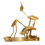 Countertop Wine Rack,Decorative Wine Bottle Holder Skull-Gold 1
